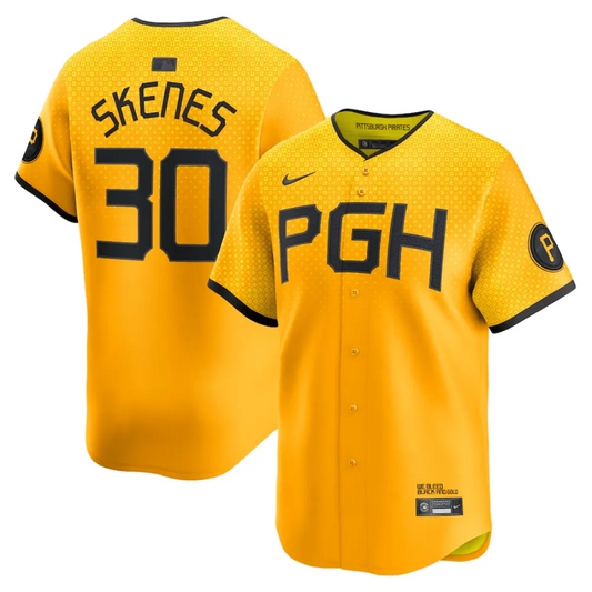Camisa MLB Torcedor Pittsburgh Pirates Amarela - Paul Skenes #30