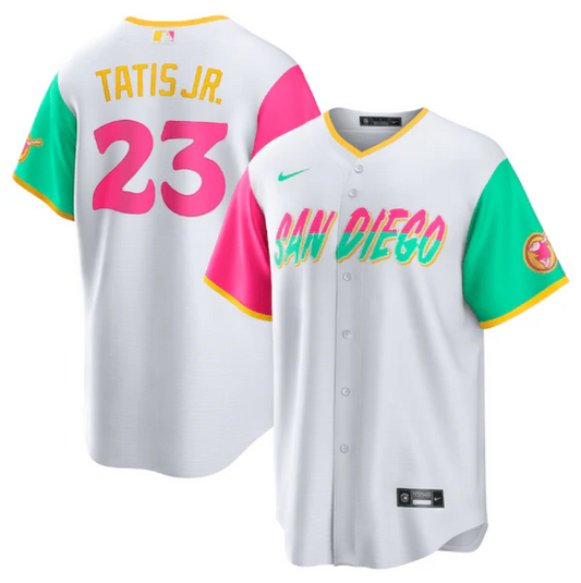 Camisa MLB Torcedor San Diego Padres Branca - Tatis Jr #23