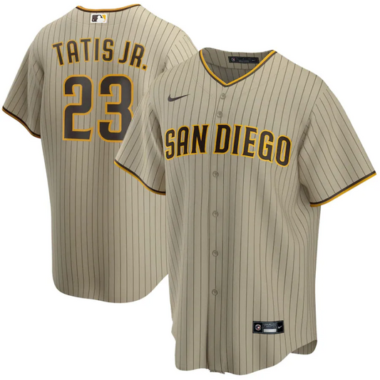 Camisa MLB Torcedor San Diego Padres Marrom - Tatis Jr #23