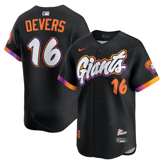 Camisa MLB Torcedor San Francisco Giants Preta - Samuel Devers #16