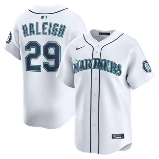 Camisa MLB Torcedor Seattle Mariners Branca - Cal Raleigh #29