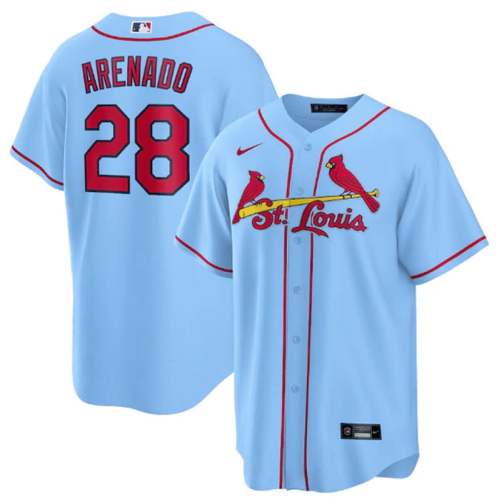 Camisa MLB Torcedor St. Louis Cardinals Azul - Nolan Arenado #28