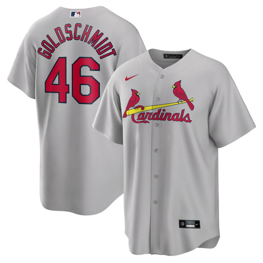 Camisa MLB Torcedor St. Louis Cardinals Cinza - Paul Goldschmidt #46