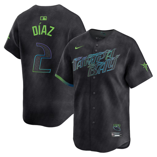 Camisa MLB Torcedor Tampa Bay Rays Preta - Yandy Díaz #2