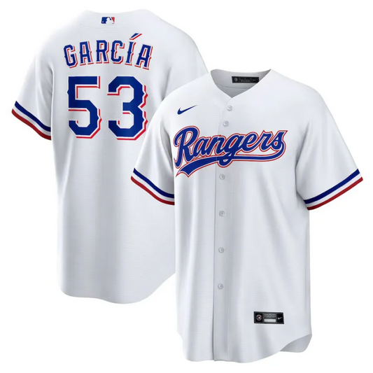 Camisa MLB Torcedor Texas Rangers Branca - Adolis Garcia #53
