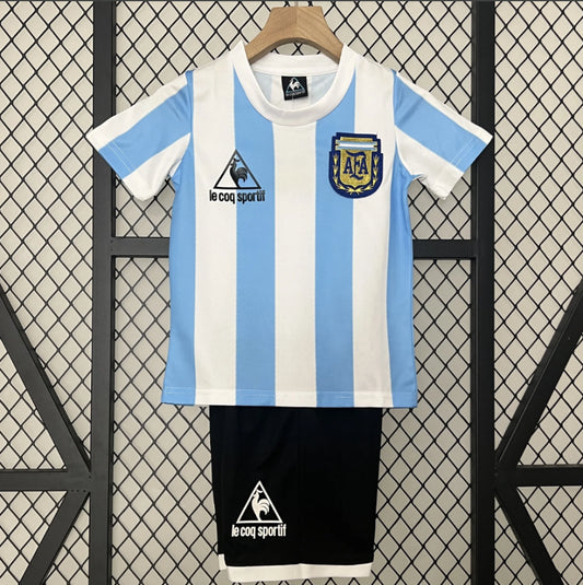 Kit Infantil Retrô Argentina I - Le Coq Sportif 1986