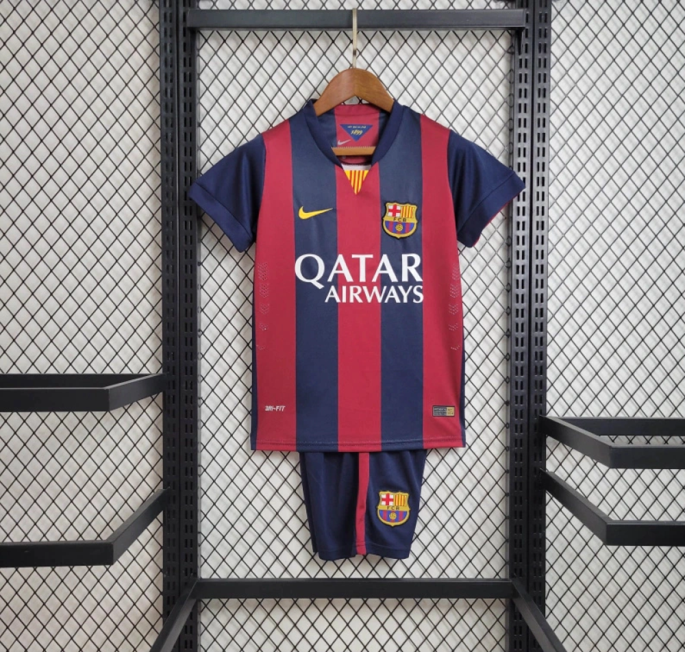 Kit Infantil Retrô Barcelona I - Nike 14/15