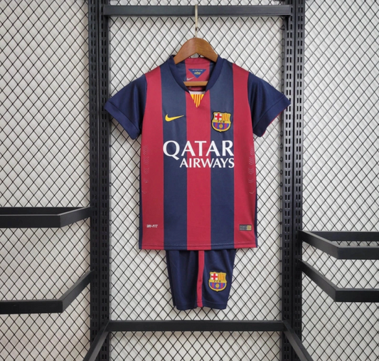 Kit Infantil Retrô Barcelona I - Nike 14/15