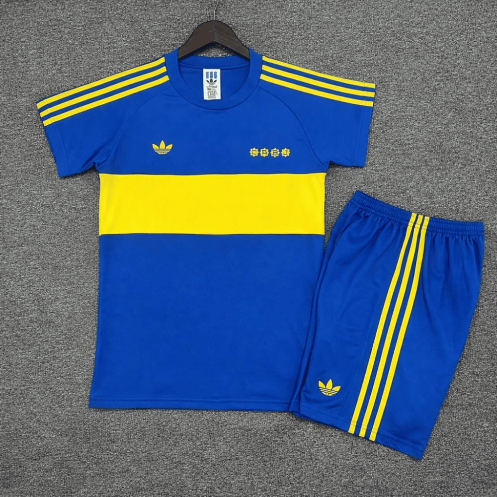 Kit Infantil Retrô Boca Juniors I - Adidas 81/82