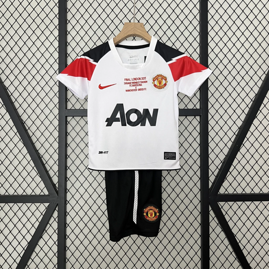 Kit Infantil Retrô Manchester United II - Nike 10/11