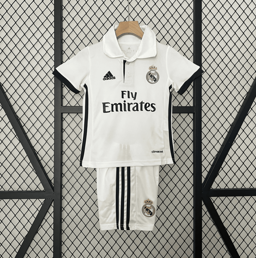 Kit Infantil Retrô Real Madrid I - Adidas 16/17